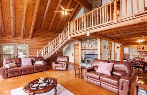 Tunkhannock Cabin | Rustic Cabin Retreat - Hot Tub, Sauna + Pool!