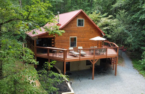 Ellijay Cabin | Rustic Ridge- A cozy 2-bedroom+loft cabin outside Elijay w/hottub, firepit.