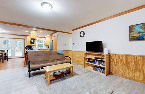 Port Orchard House | Scenic dog-friendly home with forest views, firepit, wood stove, & W/D