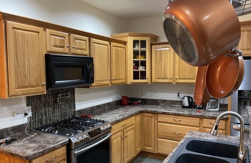 Clarklake House | Scenic peaceful rural area and tastefully decorated comfy home. Full kitchen.