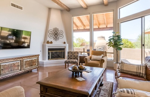 Carefree House | Secluded dog-friendly home with private patio, gas grill, mtn views, fireplace