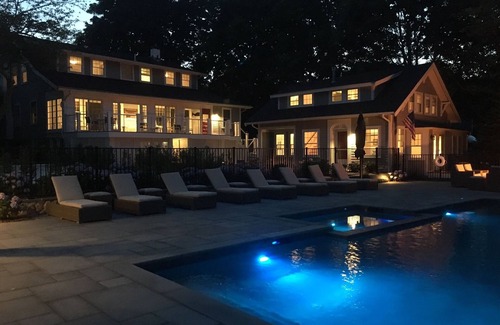 Orleans House | "Second Wind" :039-O An Orleans Estate with large heated pool, spa, on Town Cove; sleeps 24