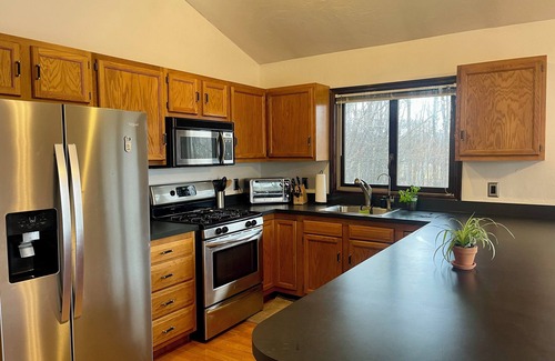 Windham Ski Chalet | Serene Catskills Riverfront Chalet. HotTub + Views!