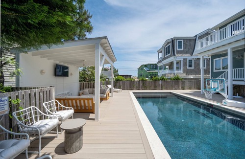 Fenwick Island House | Serene Family Home with Heated Pool 30 Steps from Beach