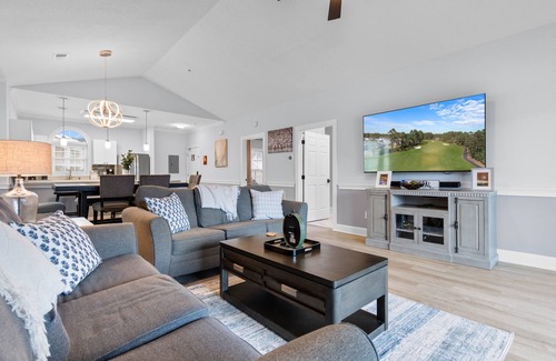 Central Myrtle Beach Condo | Serene Myrtle Beach Retreat | Pool, Balcony, Golf Views