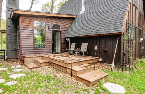 Nekoosa House | Sherwood Retreat Modern A-Frame sleeps 6 Town of Rome, WI with Lake Sherwood Access