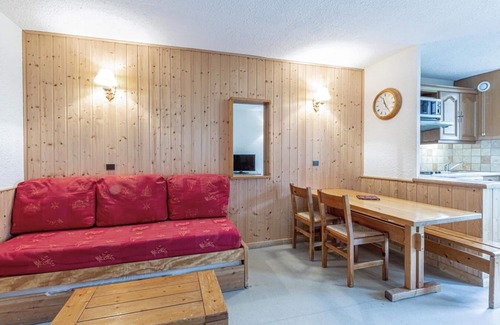 Les Avanchers-Valmorel Apartment | Ski-in/ski-out & foot of the slopes, 1st floor, view ski slopes, terrace, tv, ski locker, 33m²