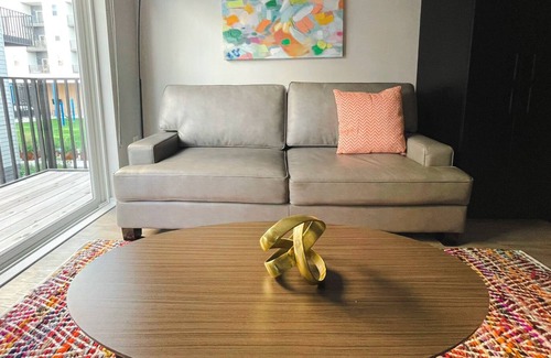 NoDo District Apartment | Sleepover: Enticing 1BD/1BA + Balcony- Downtown Omaha