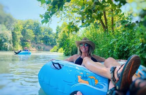 Prairie Lea House | Son's Blue River Camp LogCabin1 - Beautifully done cabin on the San Marcos River!