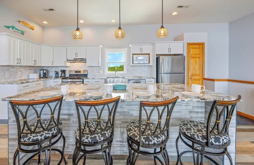Buxton House | Soundfront Dog Friendly w/Hot Tub, Game Room, Private Pier and Sound Boardwalk