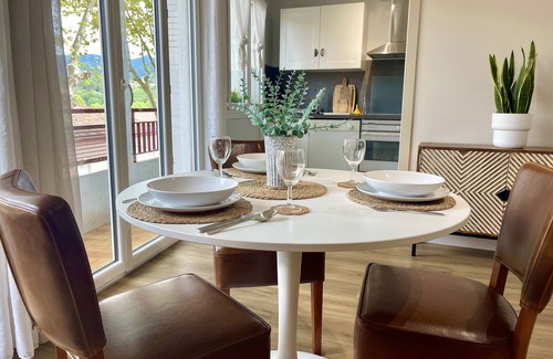 Lamalou-les-Bains Apartment | Spacious 1 bedroom apartment with balcony and view