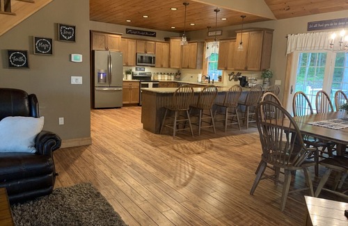 Town of Dickinson Center House | Spacious Cape Style house on 43 acres with pond