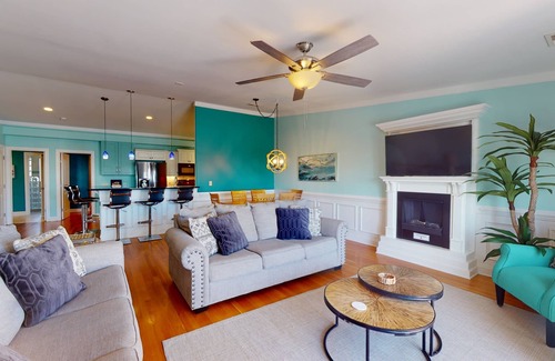 Kure Beach House | Spacious Family-Friendly Townhome | Ocean Views, Elevator, Dog Friendly, 2 Blocks to Beach!