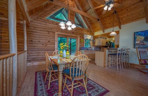Lake Lure Cabin | Spacious Log Cabin in community with Lake and River Access.