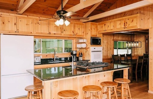 Bass Lake House | Spacious Lovely Lake Home With Views, Game Rm, Boat Slip!