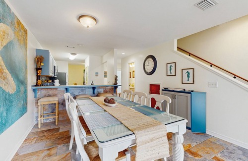 Gulf Lagoon Beach Villa | Spacious townhome with boat dock close to entertainment