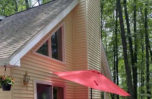 Higgins Lake Ski Chalet | Spacious wooded chalet minutes from beaches