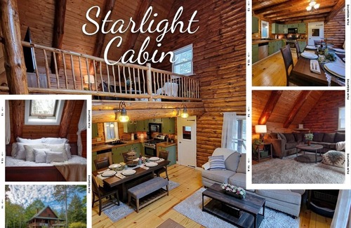 Center Ossipee Cabin | Starlight Cabin- Private Log Cabin 10 Acre Retreat