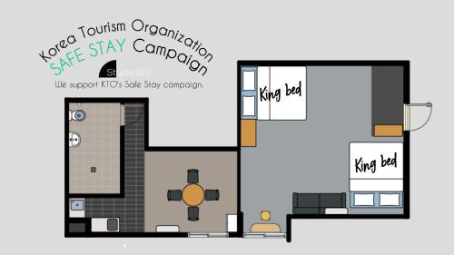 Busanjin Apartment | STUDIO BIS Licensed jeonpo Cafe street King beds 3-min subway