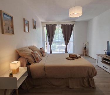 Costieres Apartment | studio Nimes capouchiné parking et balcon proche centre