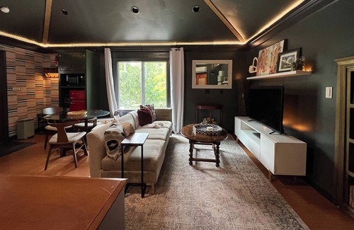 Buechel Apartment | Studio suite with secret movie room! Sleeps 4.