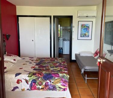 Grande-Terre Apartment | Studio Vue mer Haut de villa anse des rochers