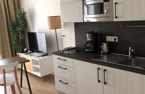 Gleize Apartment | Studio with bathroom and terrace