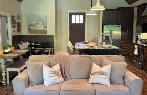 Wilburn House | Stunning Riverfront Home Near Cow Shoals with Dock on the Little Red River!