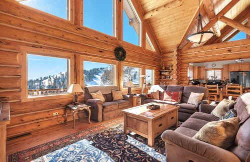 Powder Mountain Cabin | Stunning views, slopeside, welcoming cabin with hot tub and room for everyone