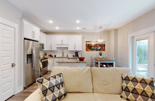 Downtown House | Stylish, dog-friendly townhome with firepit & enclosed yard - blocks to downtown
