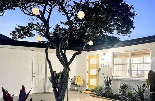 Alta Vista House | Stylish home near downtown & Siesta Key with private heated pool & workspace