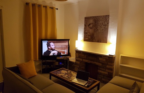 Norwich Apartment | Stylish living with considered workspace.