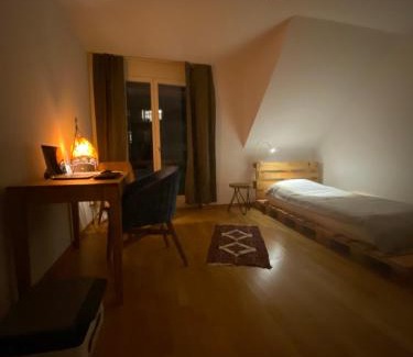 Zug House | Stylish Room and private bathroom in lakefront apartment