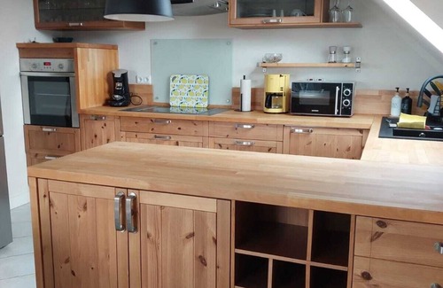 Laubach Apartment | Stylish vacation apartment with barrel sauna in the countryside