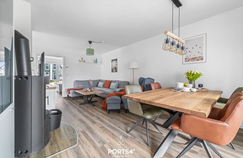 Busum Apartment | Sundowner - Terrasse, Kaminofen, Dusche, Infrarotkabine, Fußbodenheizung