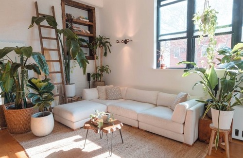 Williamsburg Apartment | Sunlit Loft Oasis in Old Factory + Sauna & Peloton