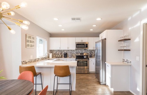 Tempe House | Sunlit Retreat: Heated Pool, Arcade, ASU