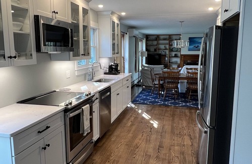 Tisbury House | Sunny Vineyard Getaway Close to Everything steps from sound clean and comfy