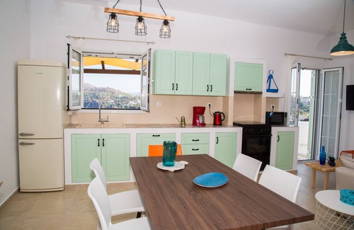 Leros Villa | Sunrise Bay. Modern Cycladic House near the beach with a magnificent view.