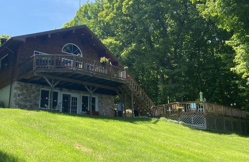 Iron River Cottage | Sunset Lake - Fireplace,Dock,Sauna,4 Bath,Ski,UTV