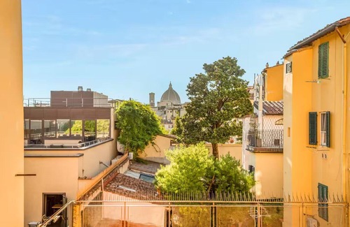 Santa Croce Apartment | Super Luxe!Florence Reborn:Hand-Painted Frescos Residence with coffered ceilings