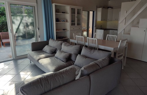 Marathokampos Villa | Superb coastal villa. Sleeps 6. Large private patios. Beaches few minutes walk.