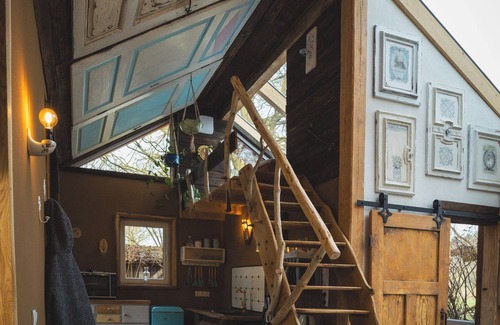 Jameln Cottage | Sustainable glass house Sciurus with sauna and hot tub in nature