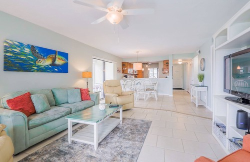 Cocoa Beach Condo | Sweet Cocoa Beach Remodeled Retreat ~ Heated Pool, Spa ~ 2 Sunny Balconies