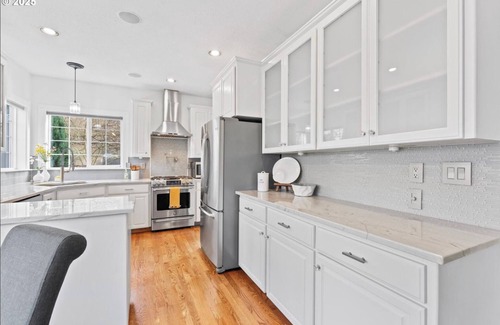 Beaverton House | Swim Spa + Hot Tub, Private backyard, 6 Bedrooms