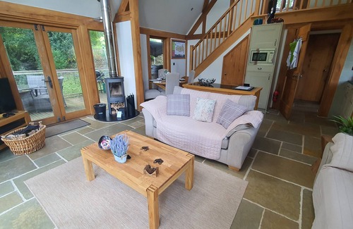 Battle Cabin | Swn Y Nant lodge with hot tub Brecon