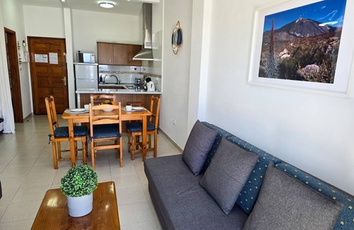 Santiago del Teide Apartment | Terrace, sea view, WI-FI, swimming pool, 20 mts. from the beach