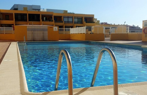 Santiago del Teide Apartment | Terrace, sea view, WiFi, A/C, swimming pool, 50 mts. from the beach