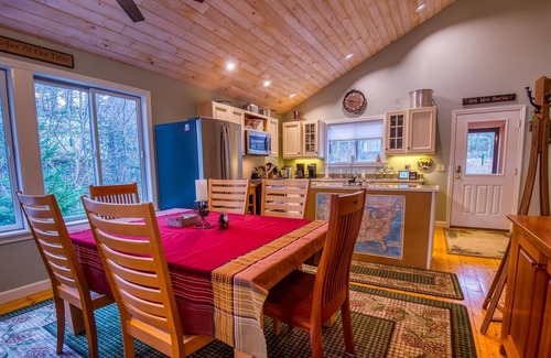 Rangeley House | The 4 Seasons on Mooselookmeguntic Lake with dock, mooring, 4 kayaks, fire pit, and pet friendly!