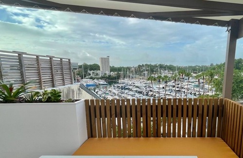 Pointe-a-Pitre Apartment | The "61" MARINA ROOFTOP Superb Marina view/equipped with a WATER TANK